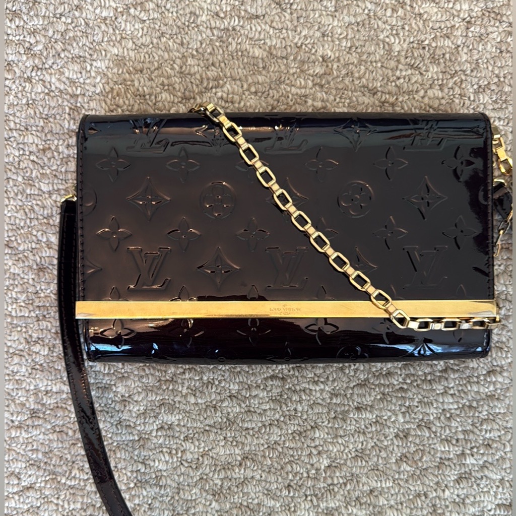 Louis Vuitton Deep Merlot /Brown And Gold Vernis